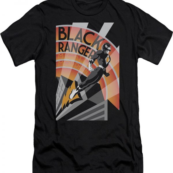 Black Ranger Poster Mighty Morphin Power Rangers T-Shirt 90S3003 Small Official 90soutfit Merch